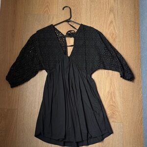 Black Crochet Cover-Up